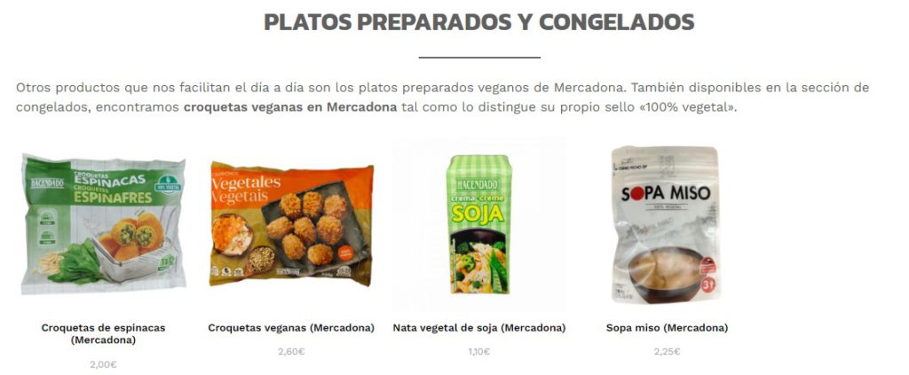 preparados veganos Merdadona