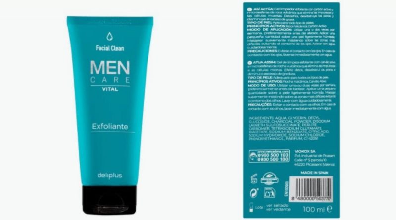 Exfoliante facial de Deliplus para hombres